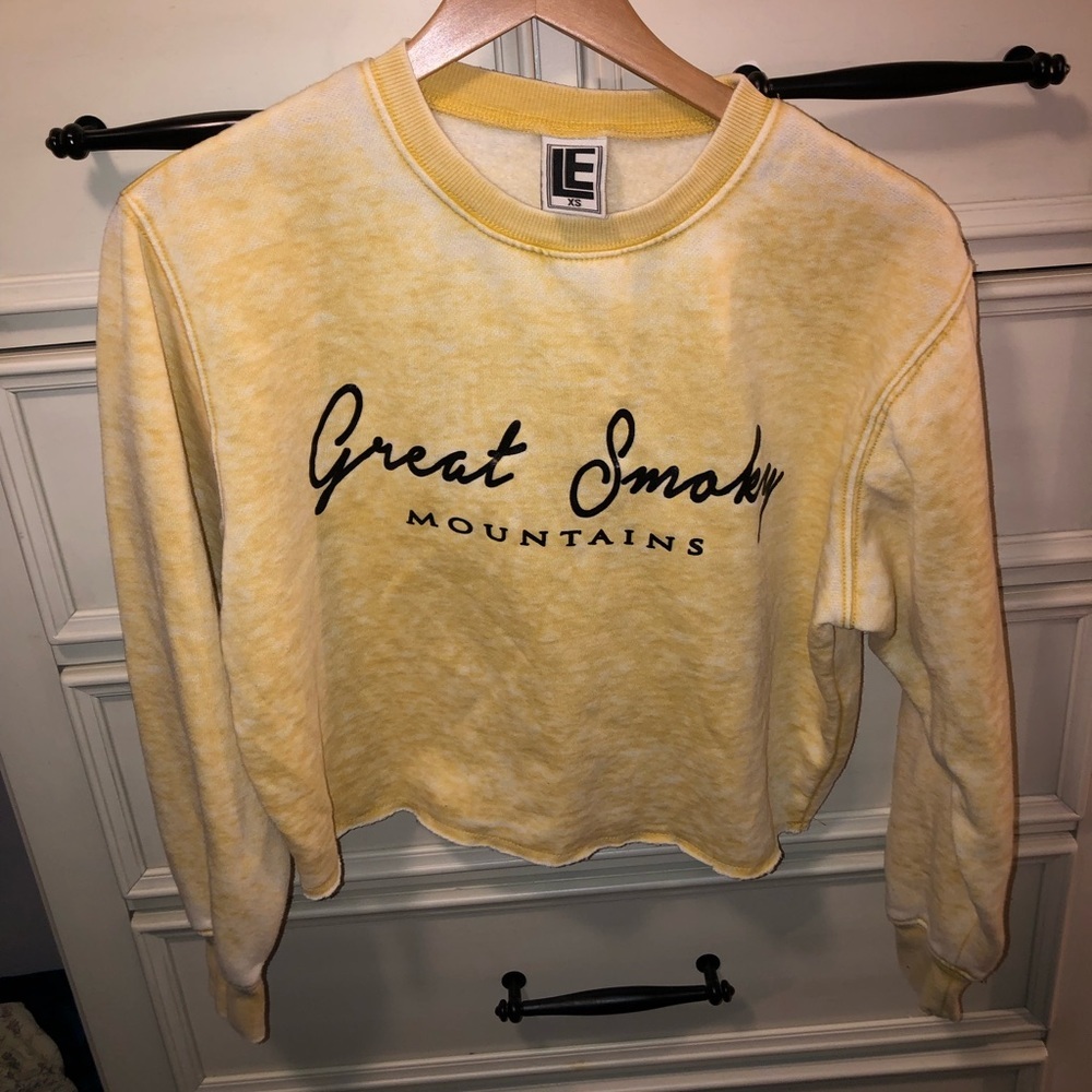 Great smoky mountains crop hoodie